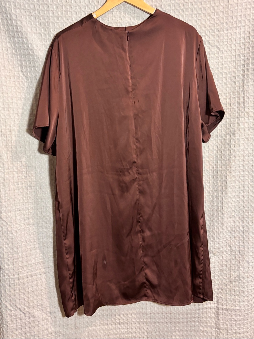 H&M Brown Satin Midi Dress